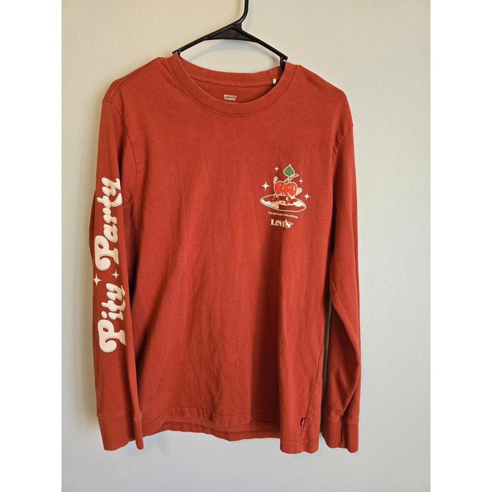 Levi’s Burnt Orange Cherry Pity Party Relaxed Fit Longsleeve Tee (S)